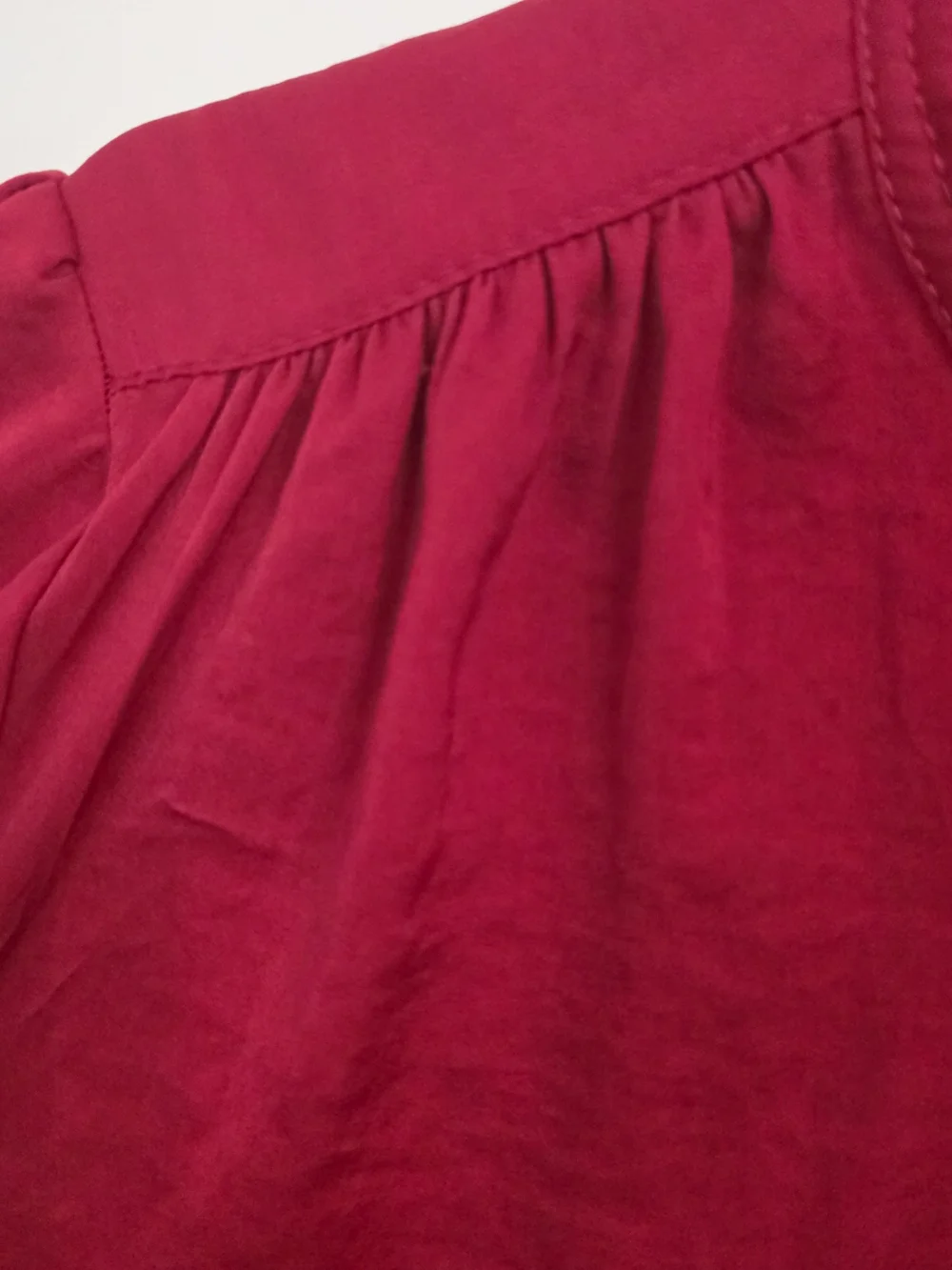 Banana Republic Red Puff-Sleeve Top